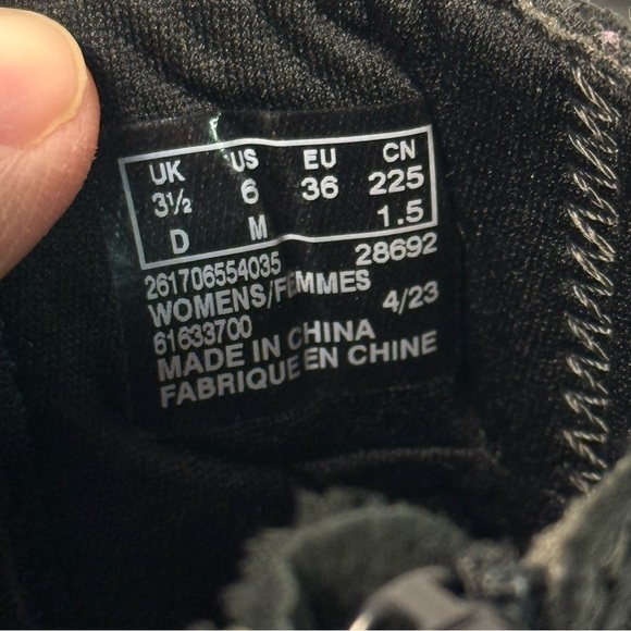 Clarks Women Caroline Orchid Ankle Boots Black Casual Leather Outdoor Husk-Fleck - Picture 13 of 15